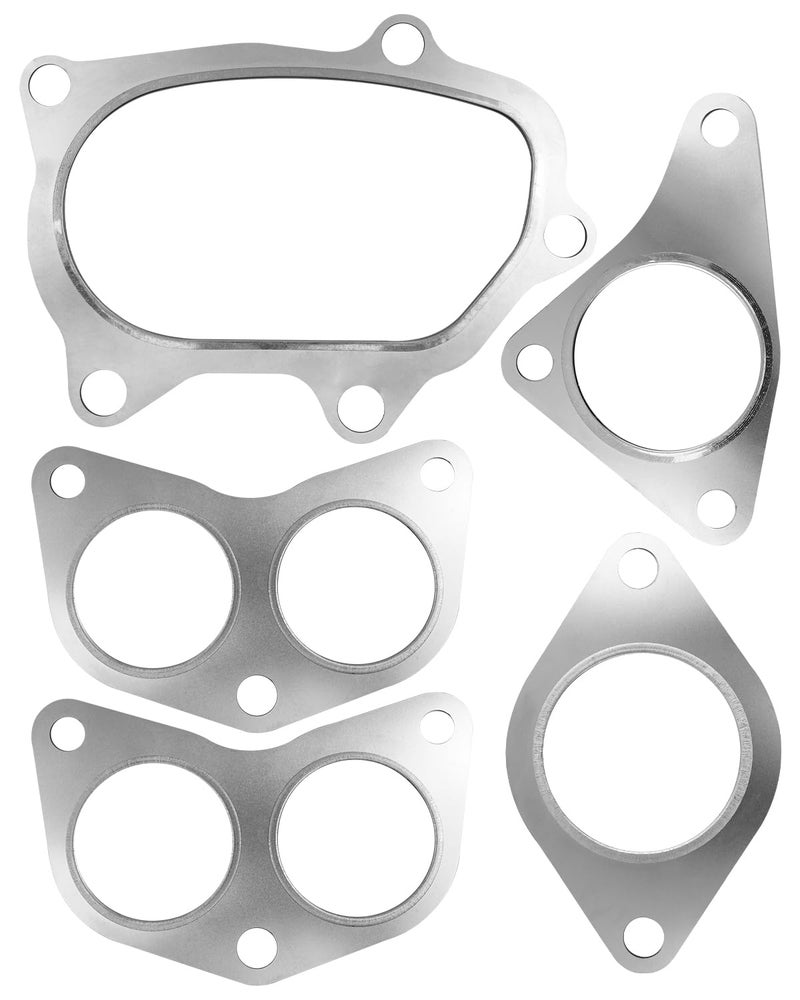 QAGGUM Exhaust Manifold Gasket Kit Up Down Pipe Fit for Subaru WRX Xt Sti Gt Replace 14038AA000 44022AA180 - Image 1